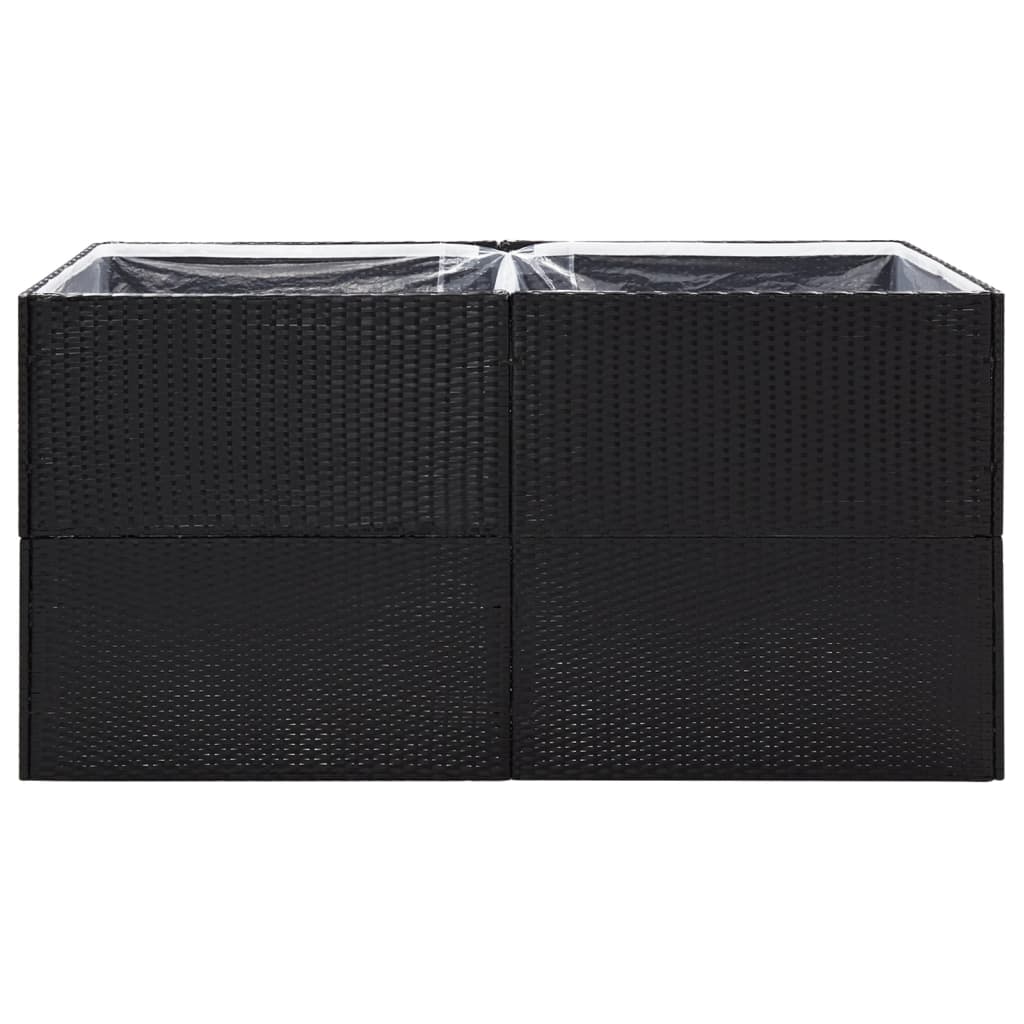 Plantenbak 80x80x80 cm poly rattan