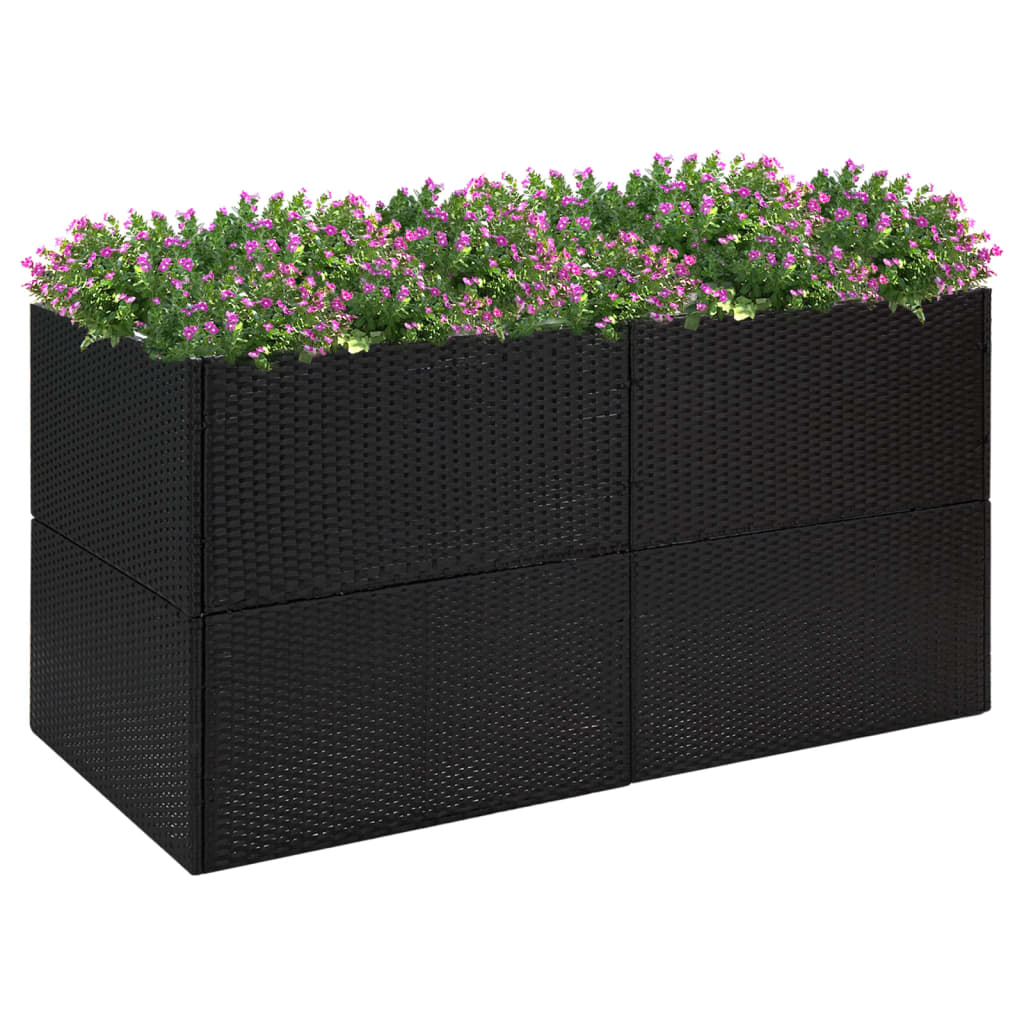 Plantenbak 80x80x80 cm poly rattan