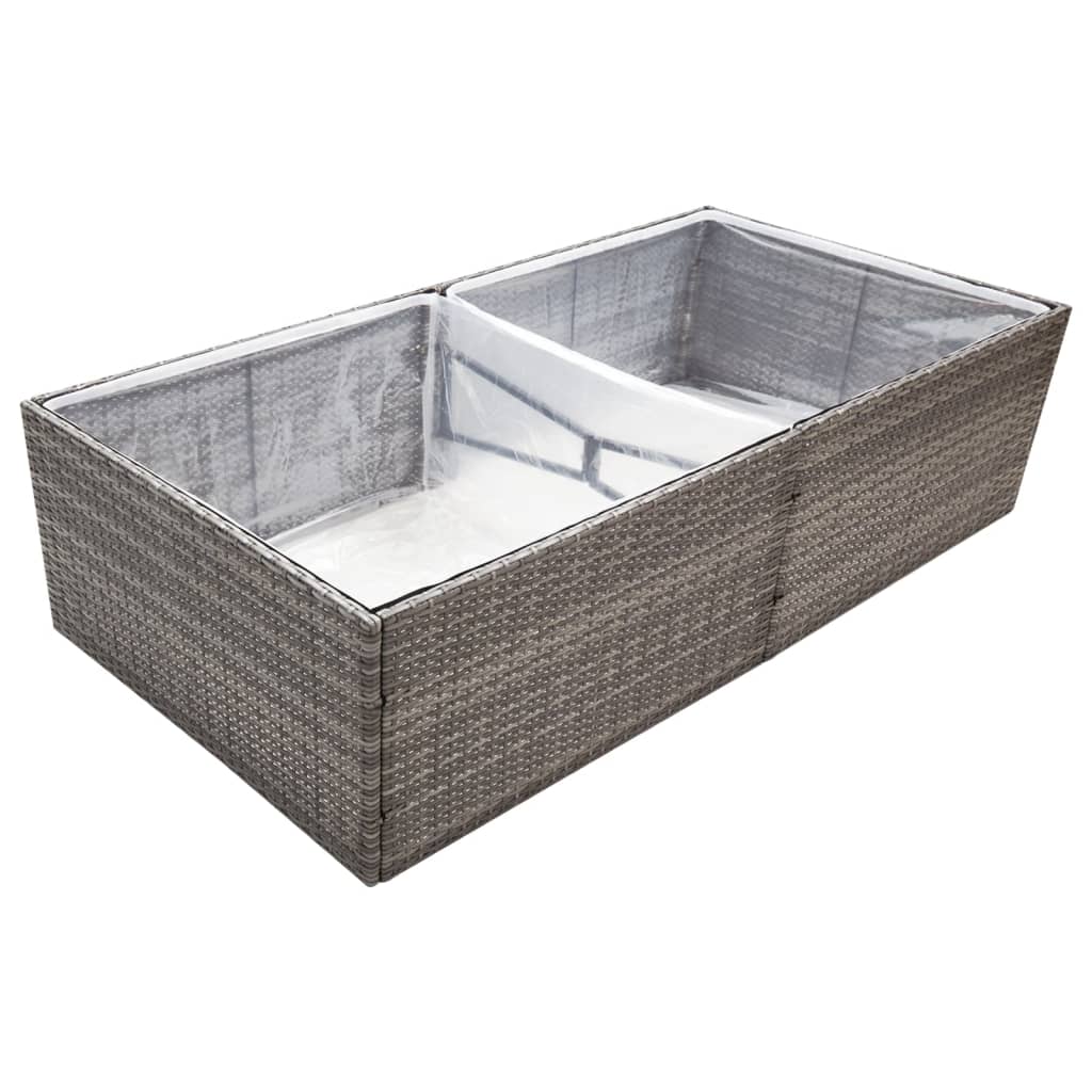 Plantenbak 80x80x80 cm poly rattan