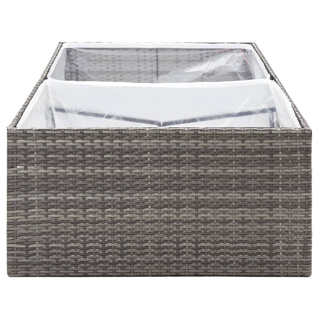 Plantenbak 80x80x80 cm poly rattan