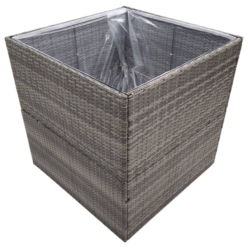 Plantenbak 80x80x80 cm poly rattan