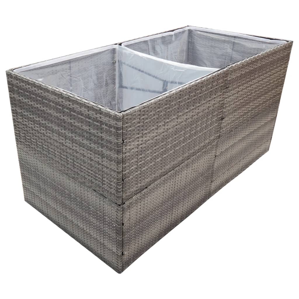 Plantenbak 80x80x80 cm poly rattan