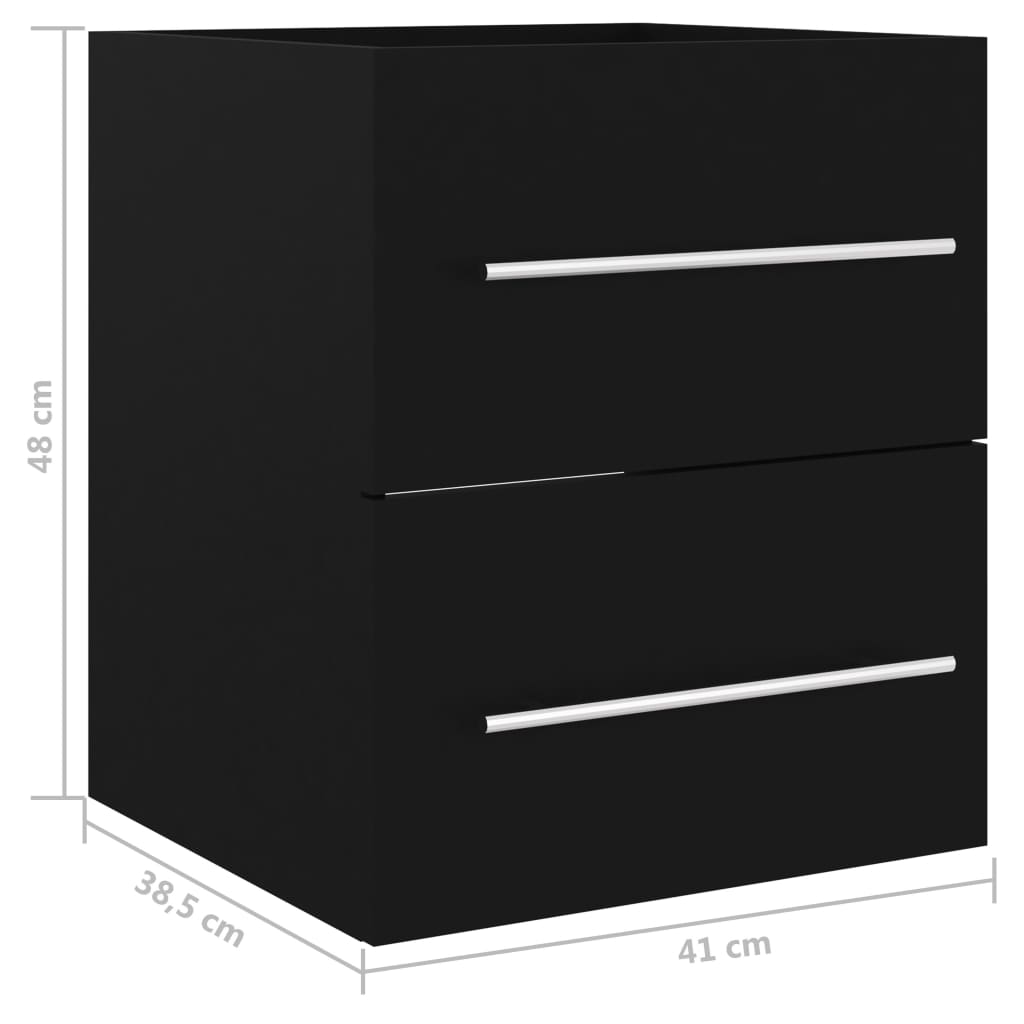 Wastafelkast met ingebouwde wastafel bewerkt hout