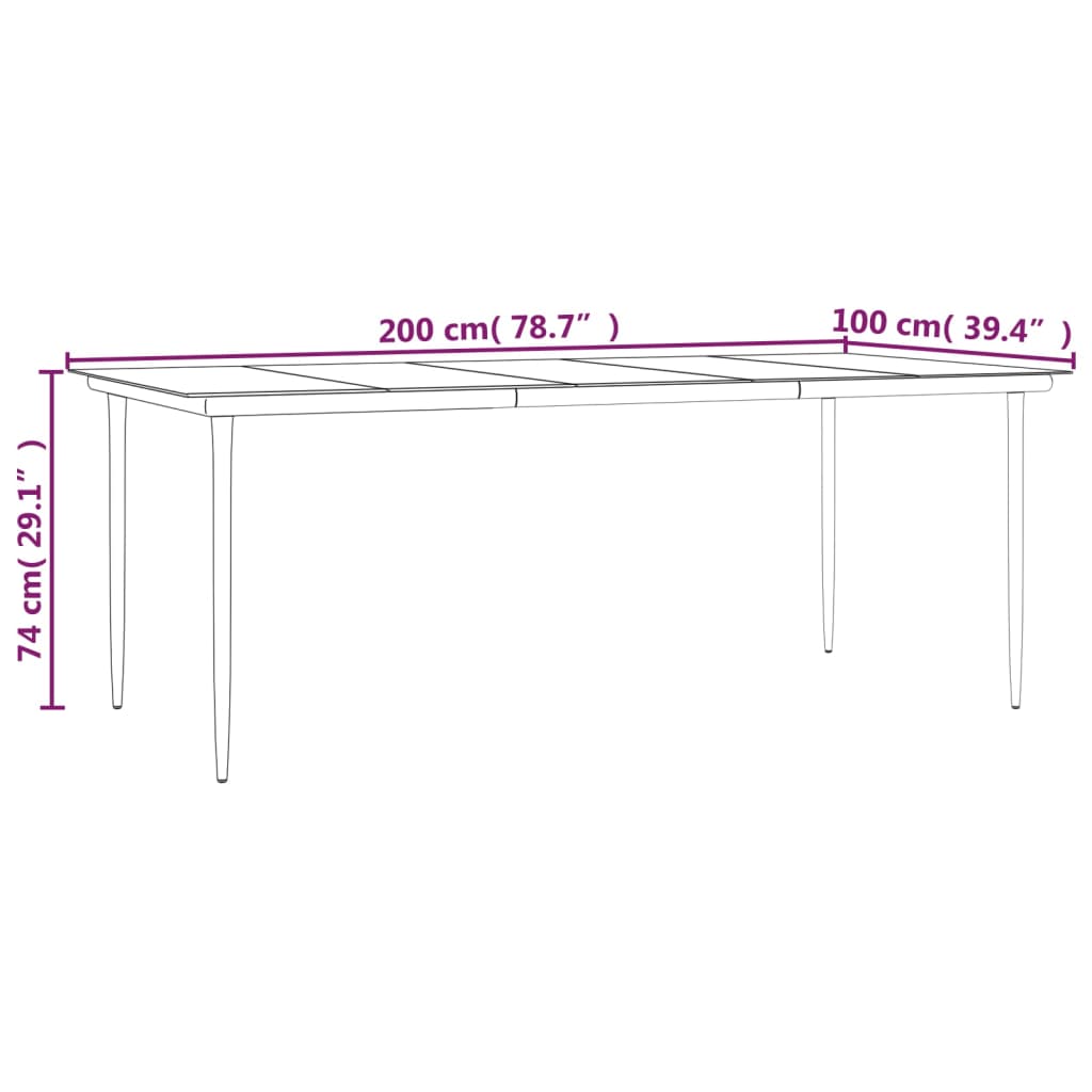 3-delige Tuinset PVC-rattan zwart