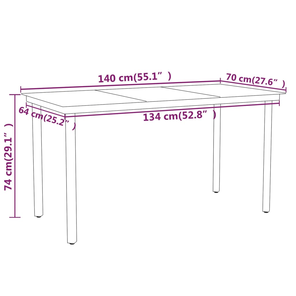 7-delige Tuinset poly rattan