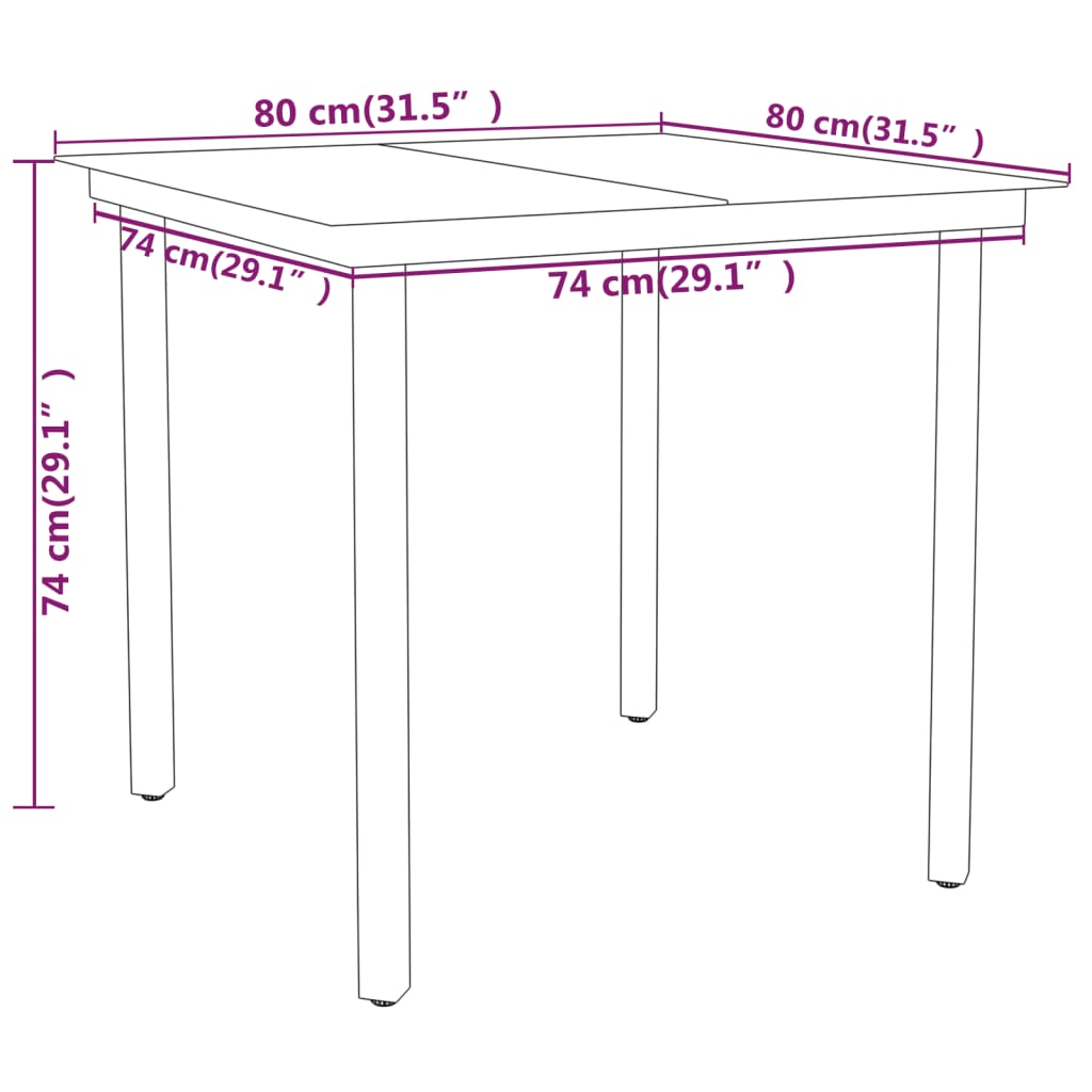 7-delige Tuinset poly rattan