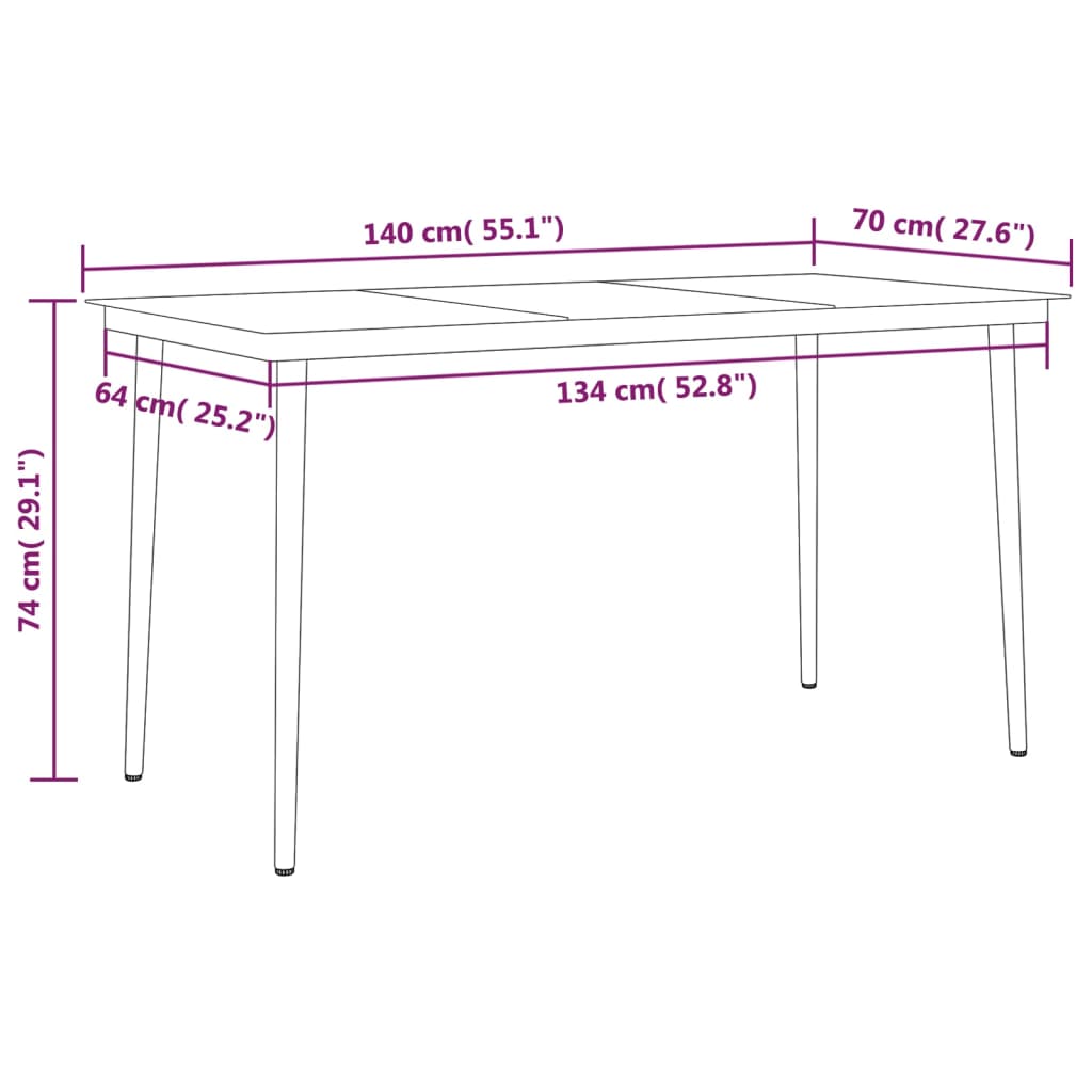 5-delige Tuinset met kussens poly rattan