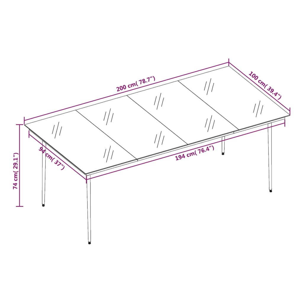 5-delige Tuinset poly rattan