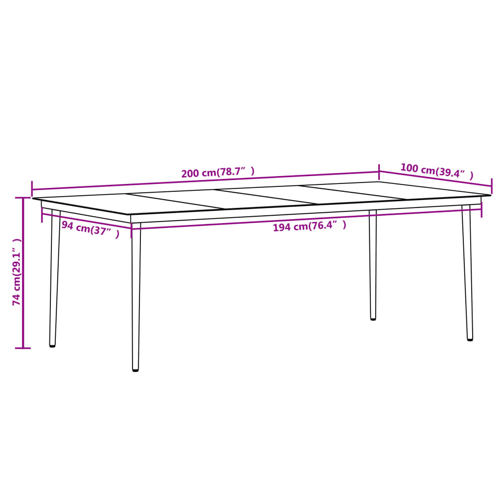 3-delige Tuinset met kussens poly rattan en glas