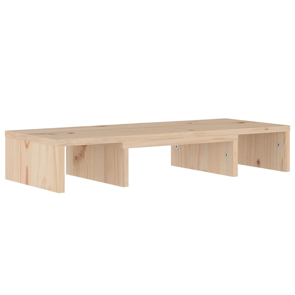 Monitorstandaard 80x24x10,5 cm massief grenenhout