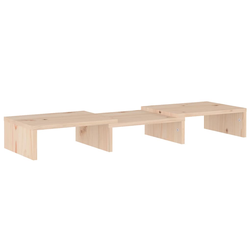 Monitorstandaard 80x24x10,5 cm massief grenenhout