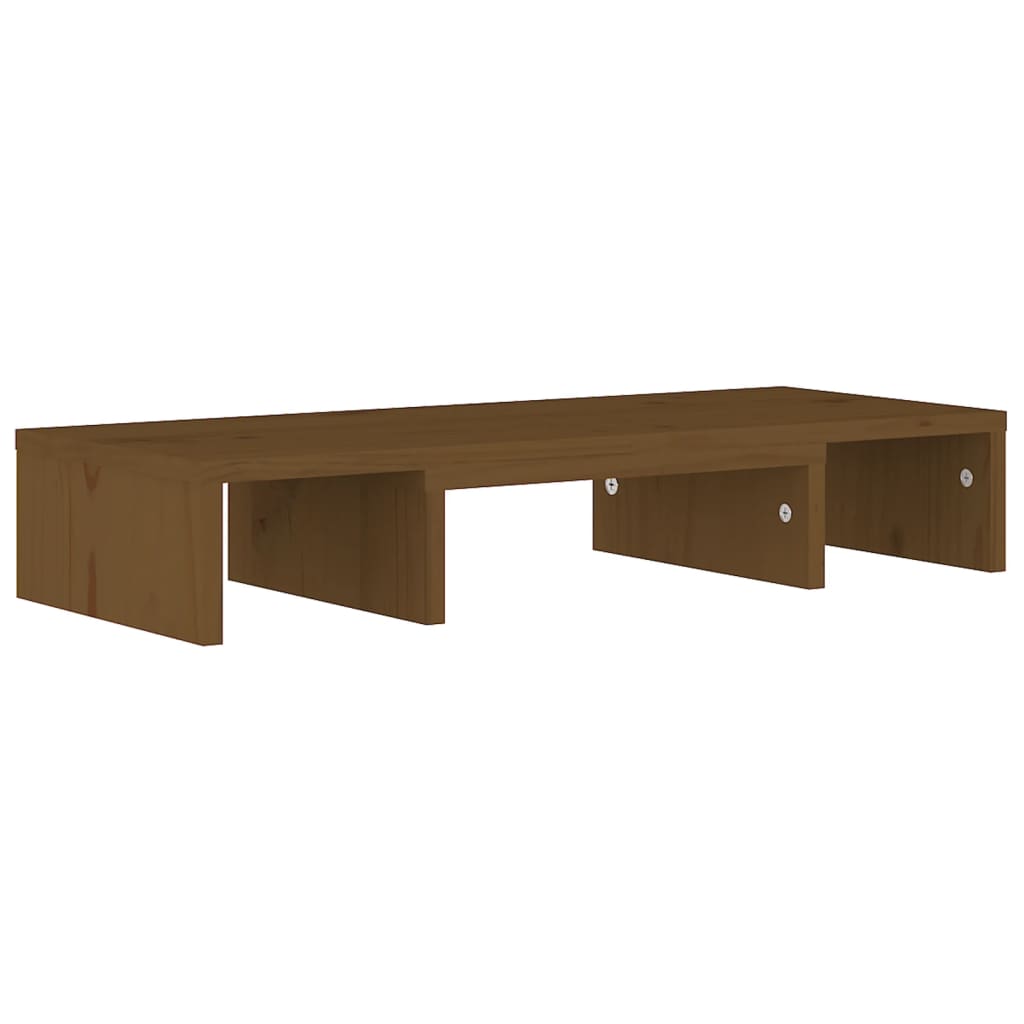 Monitorstandaard 80x24x10,5 cm massief grenenhout