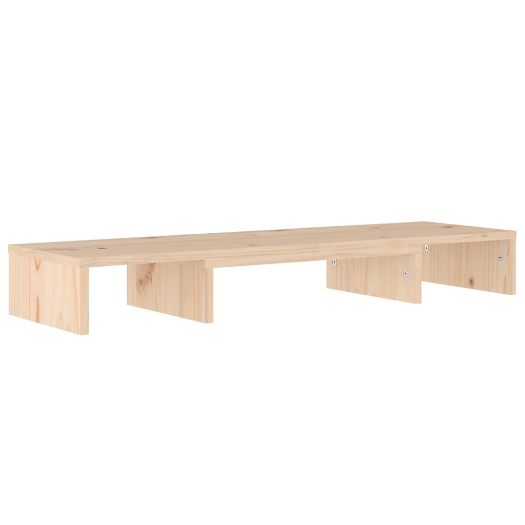 Monitorstandaard 80x24x10,5 cm massief grenenhout