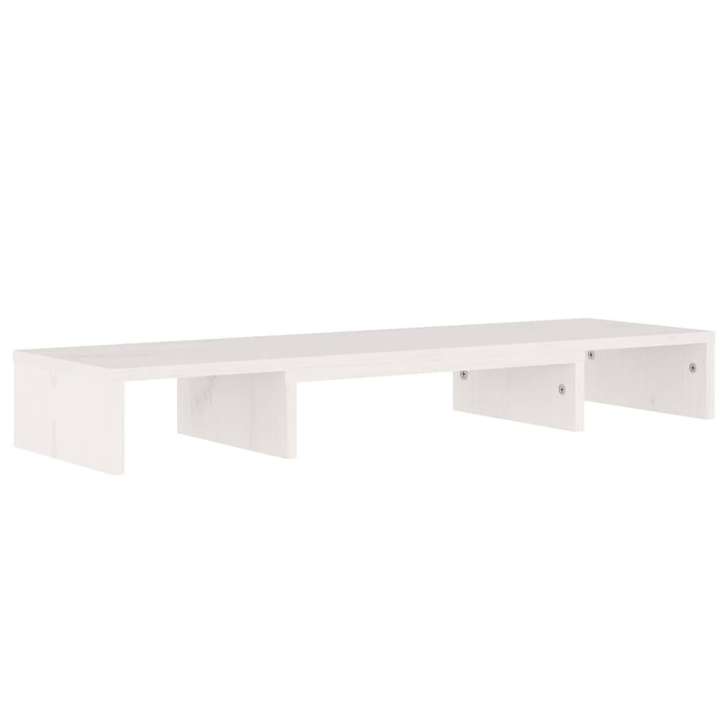 Monitorstandaard 80x24x10,5 cm massief grenenhout