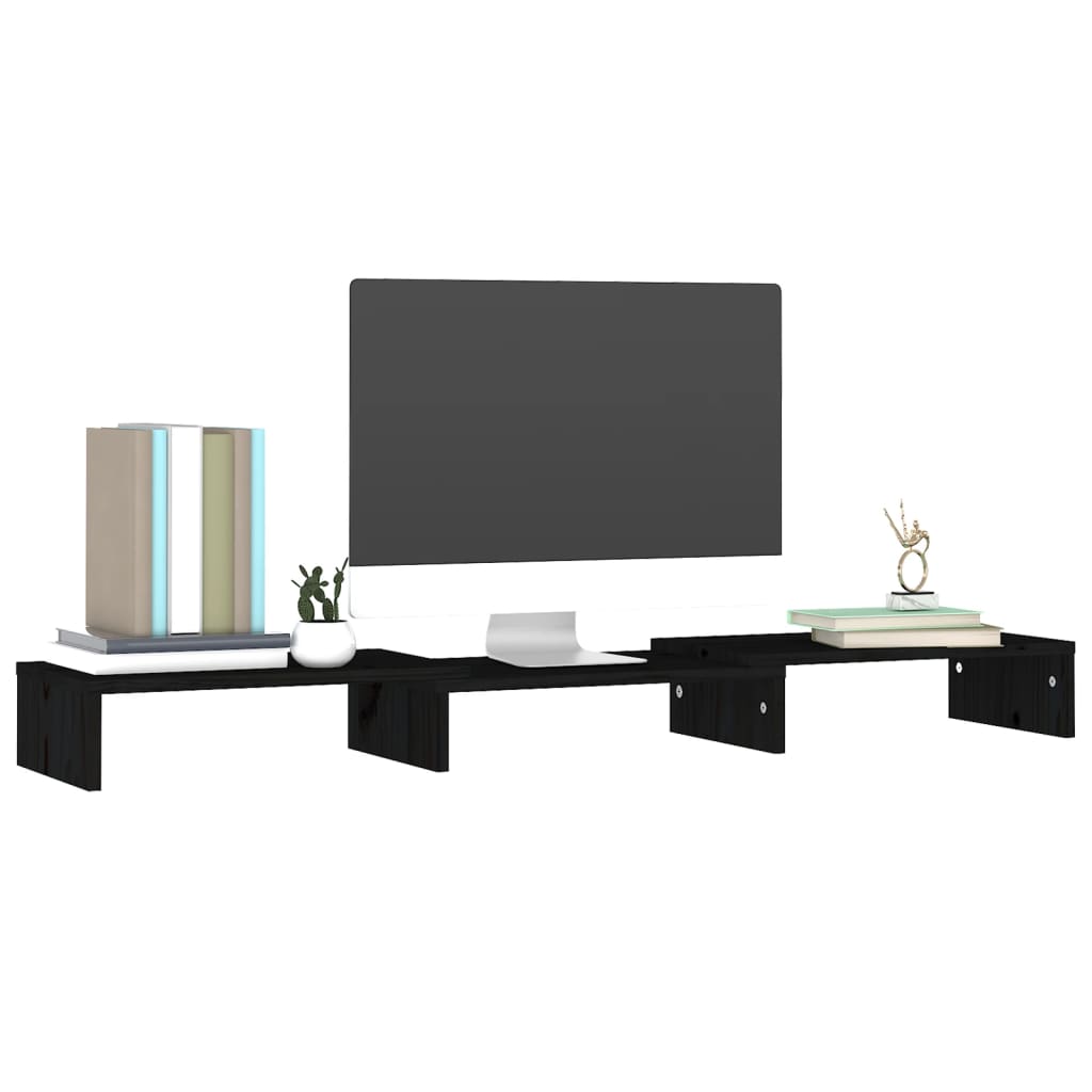 Monitorstandaard 80x24x10,5 cm massief grenenhout