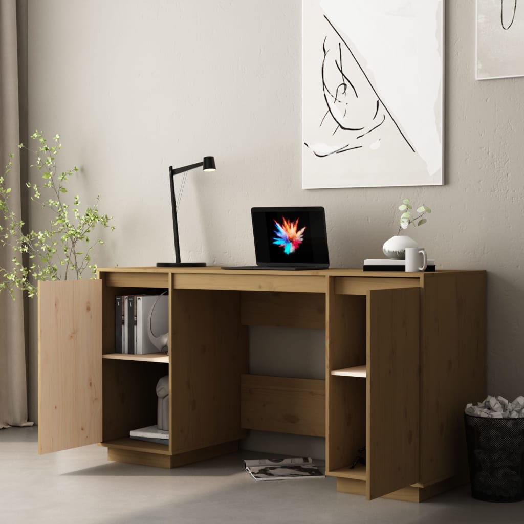 Bureau 140x50x75 cm massief grenenhout