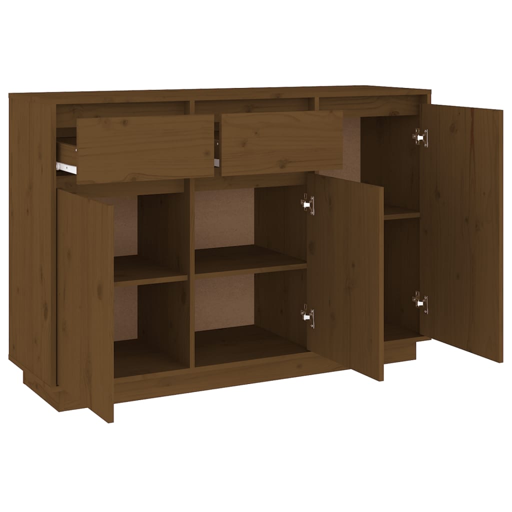 Dressoir 110x34x75 cm massief grenenhout