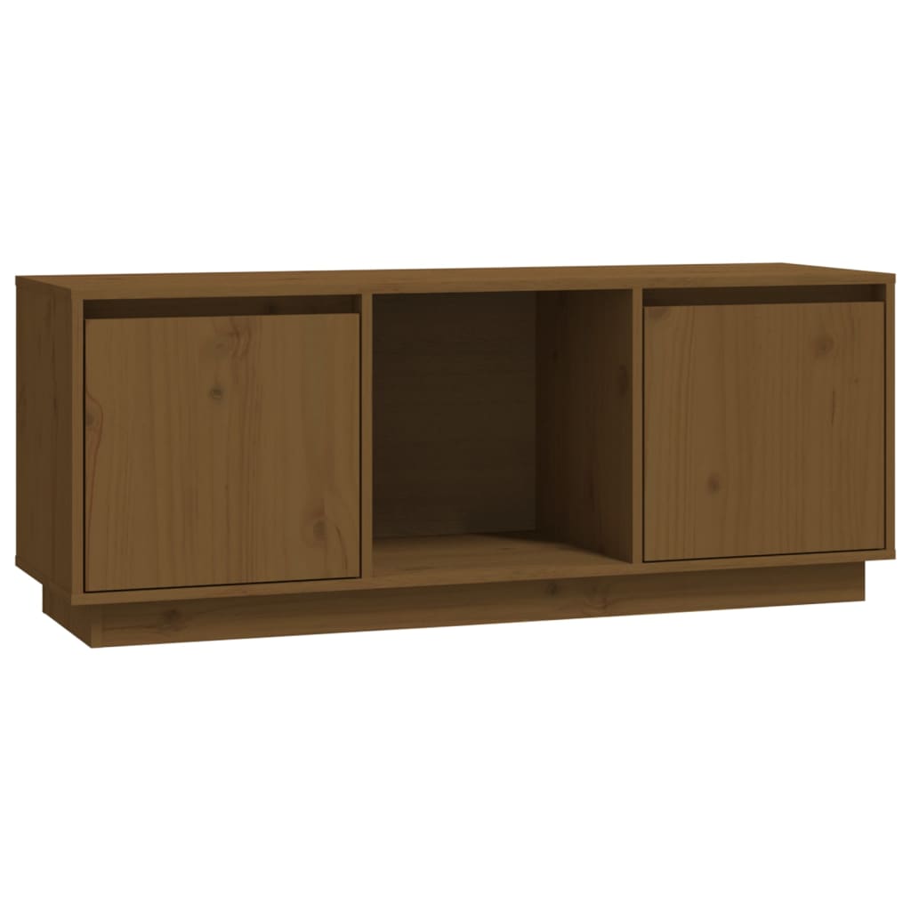 Tv-meubel 110,5x35x44 cm massief grenenhout