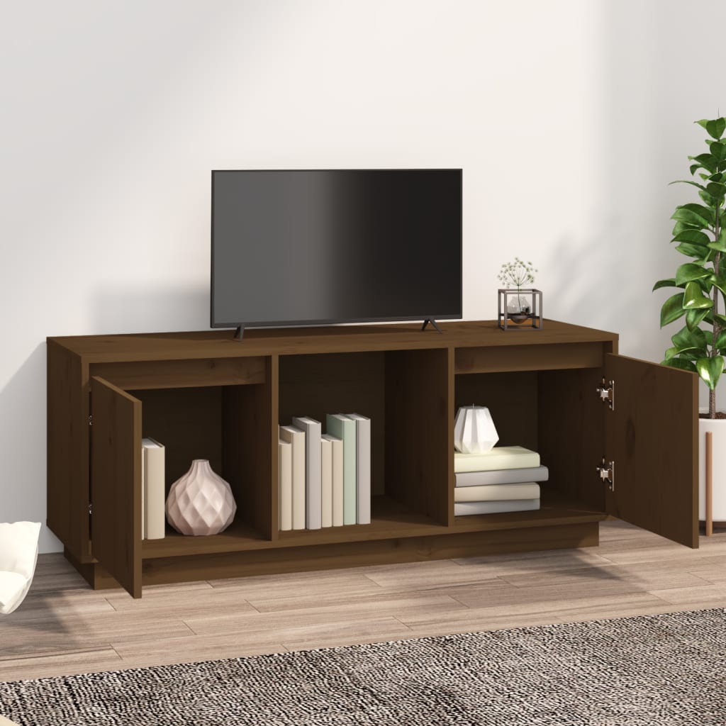 Tv-meubel 110,5x35x44 cm massief grenenhout