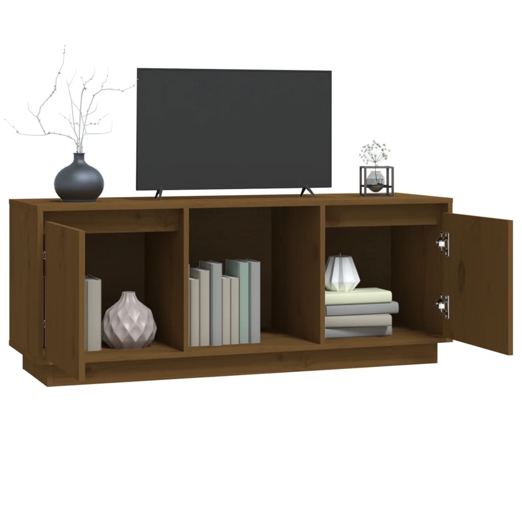 Tv-meubel 110,5x35x44 cm massief grenenhout