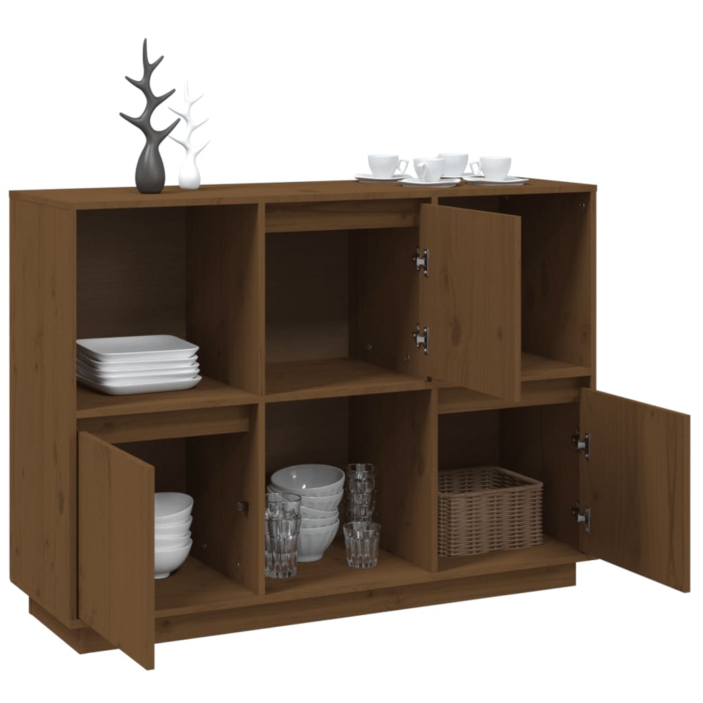 Dressoir 110,5x35x80 cm massief grenenhout