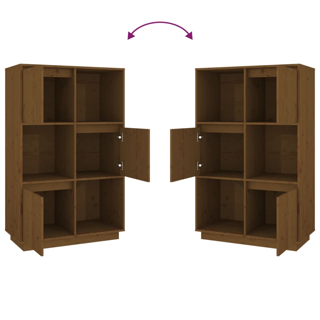 Hoge kast 74x35x117 cm massief grenenhout