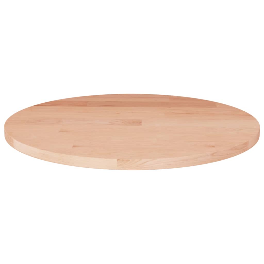 Tafelblad rond Ø50x1,5 cm onbehandeld massief eikenhout