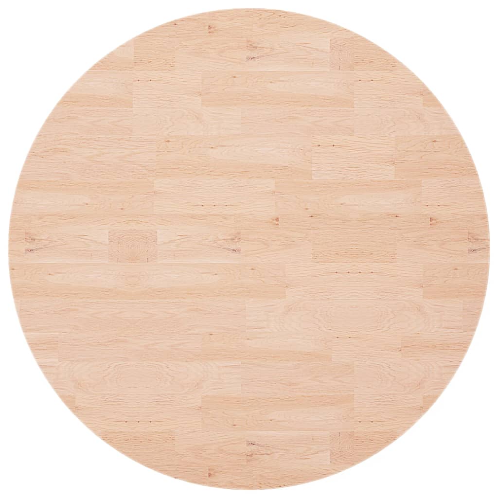 Tafelblad rond Ø50x1,5 cm onbehandeld massief eikenhout