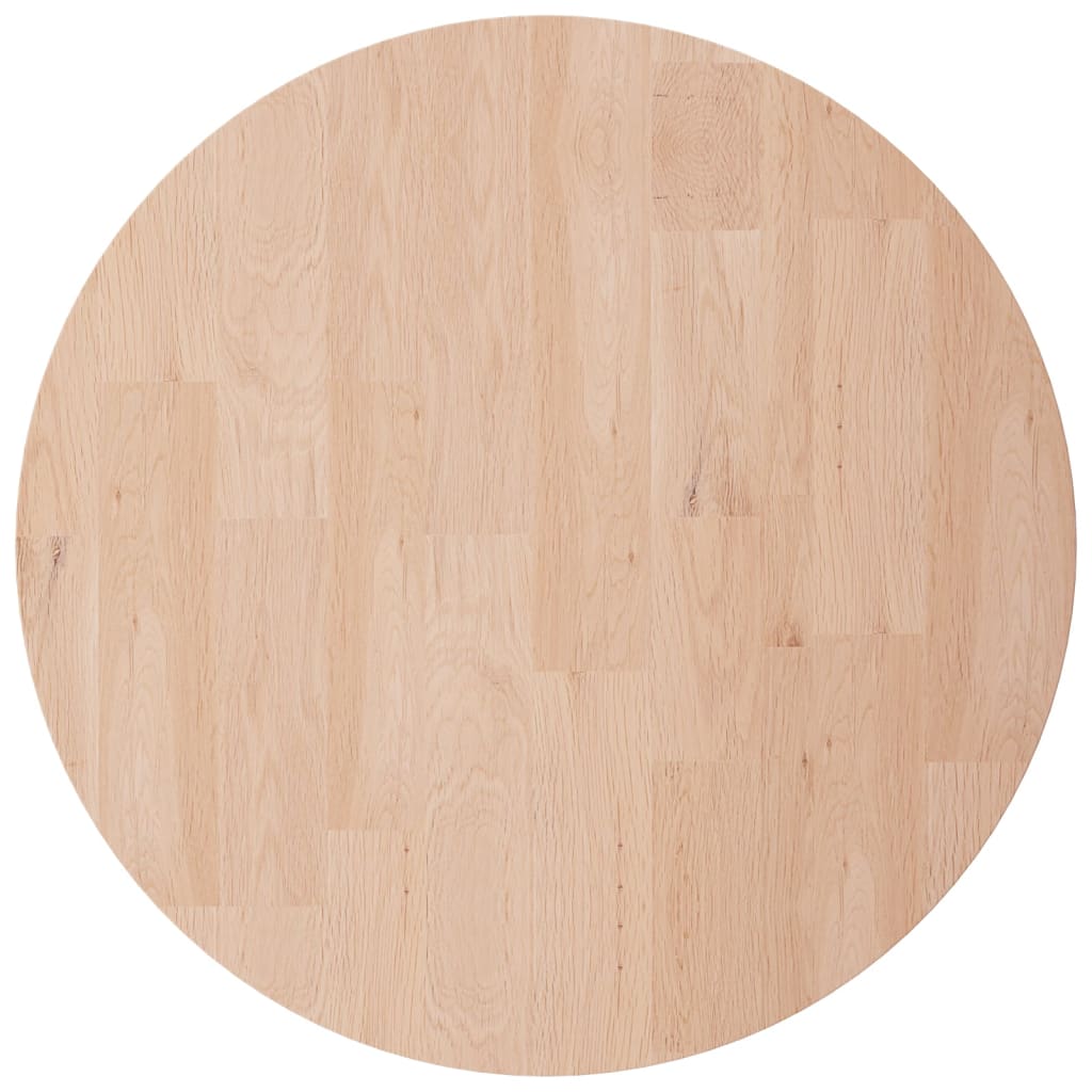 Tafelblad rond Ø50x1,5 cm onbehandeld massief eikenhout