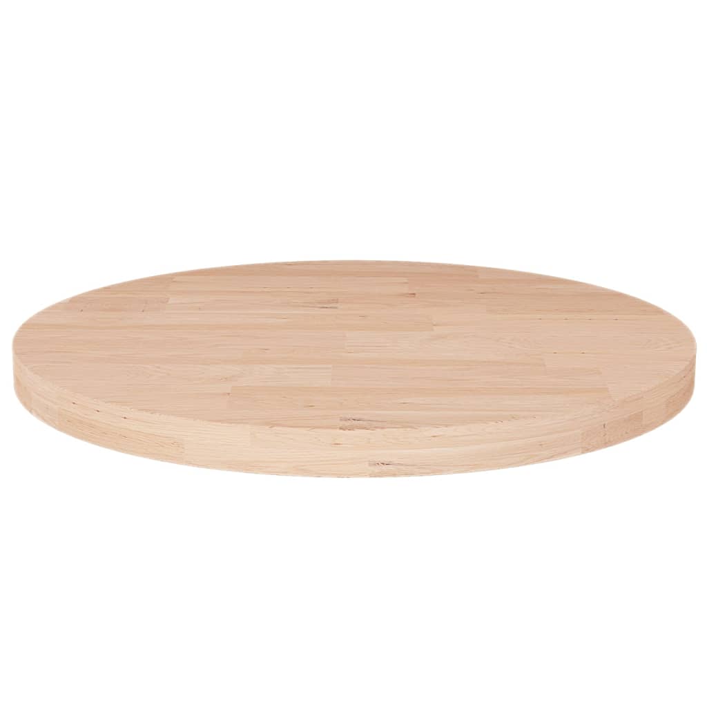 Tafelblad rond Ø50x1,5 cm onbehandeld massief eikenhout