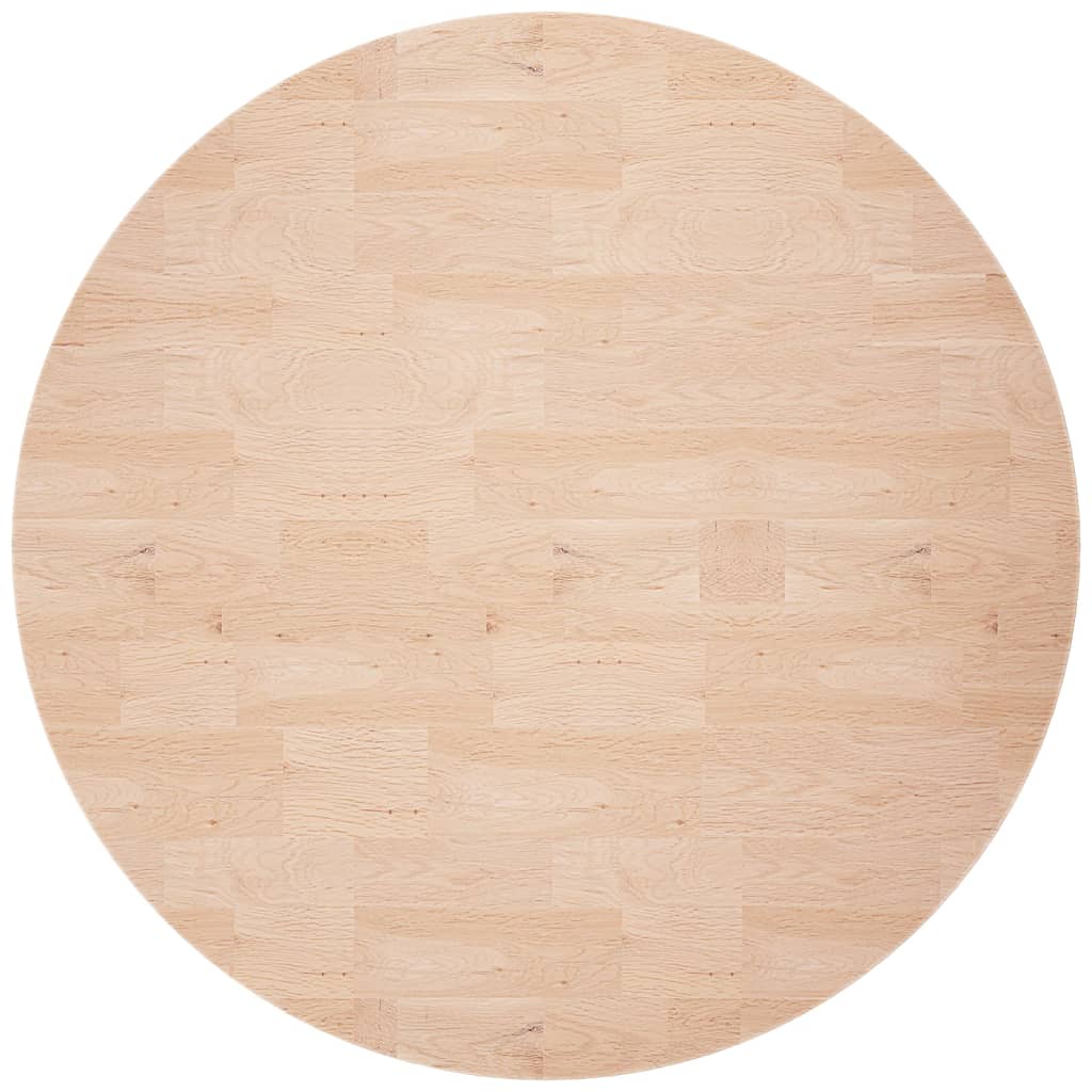 Tafelblad rond Ø60x2,5 cm onbehandeld massief eikenhout