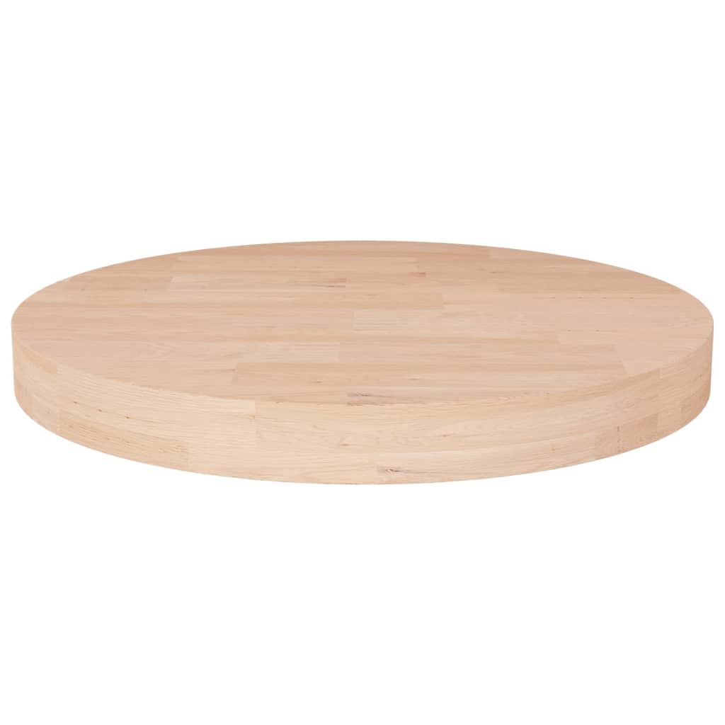 Tafelblad rond Ø30x2,5 cm onbehandeld massief eikenhout