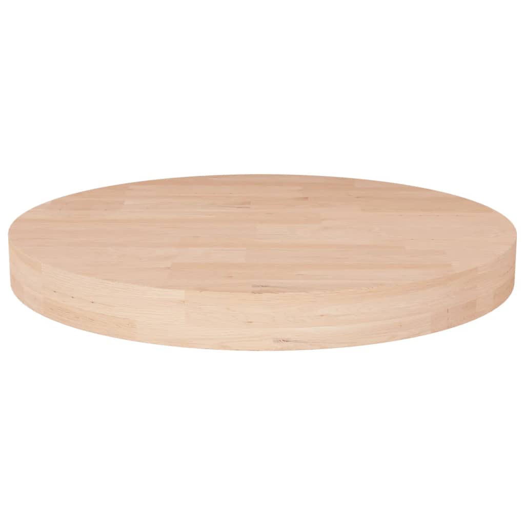 Tafelblad rond Ø30x2,5 cm onbehandeld massief eikenhout