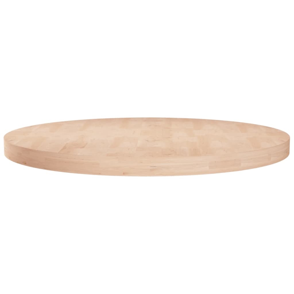 Tafelblad rond Ø70x4 cm onbehandeld massief eikenhout