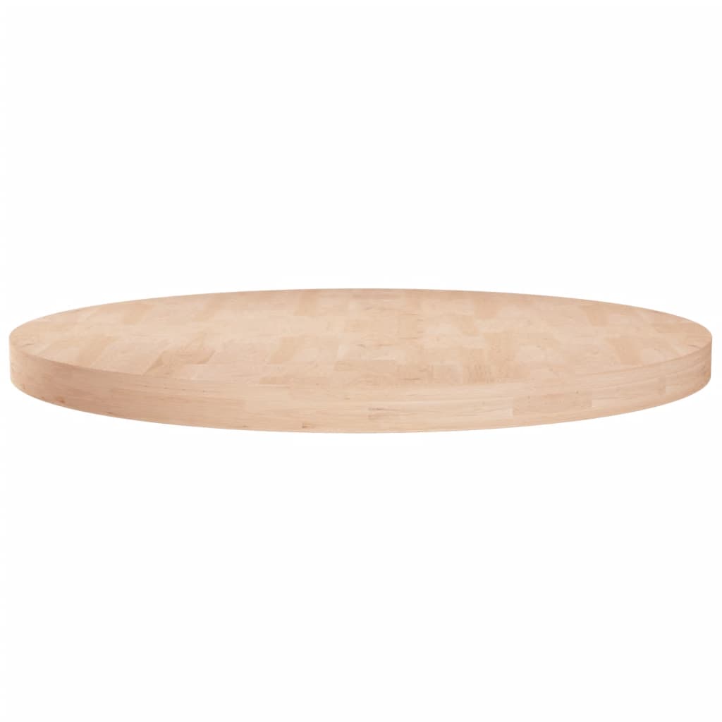 Tafelblad rond Ø50x1,5 cm onbehandeld massief eikenhout