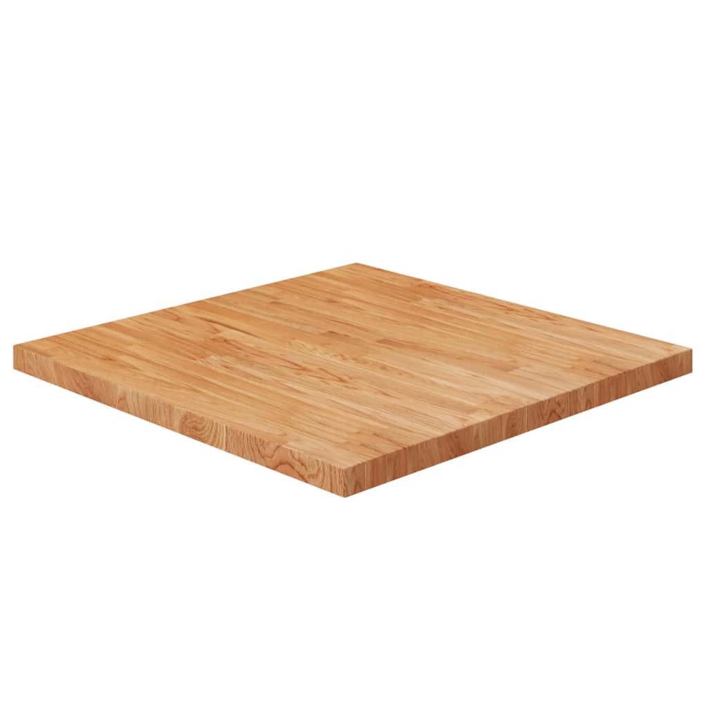 Tafelblad vierkant 70x70x2,5 cm onbehandeld massief eikenhout