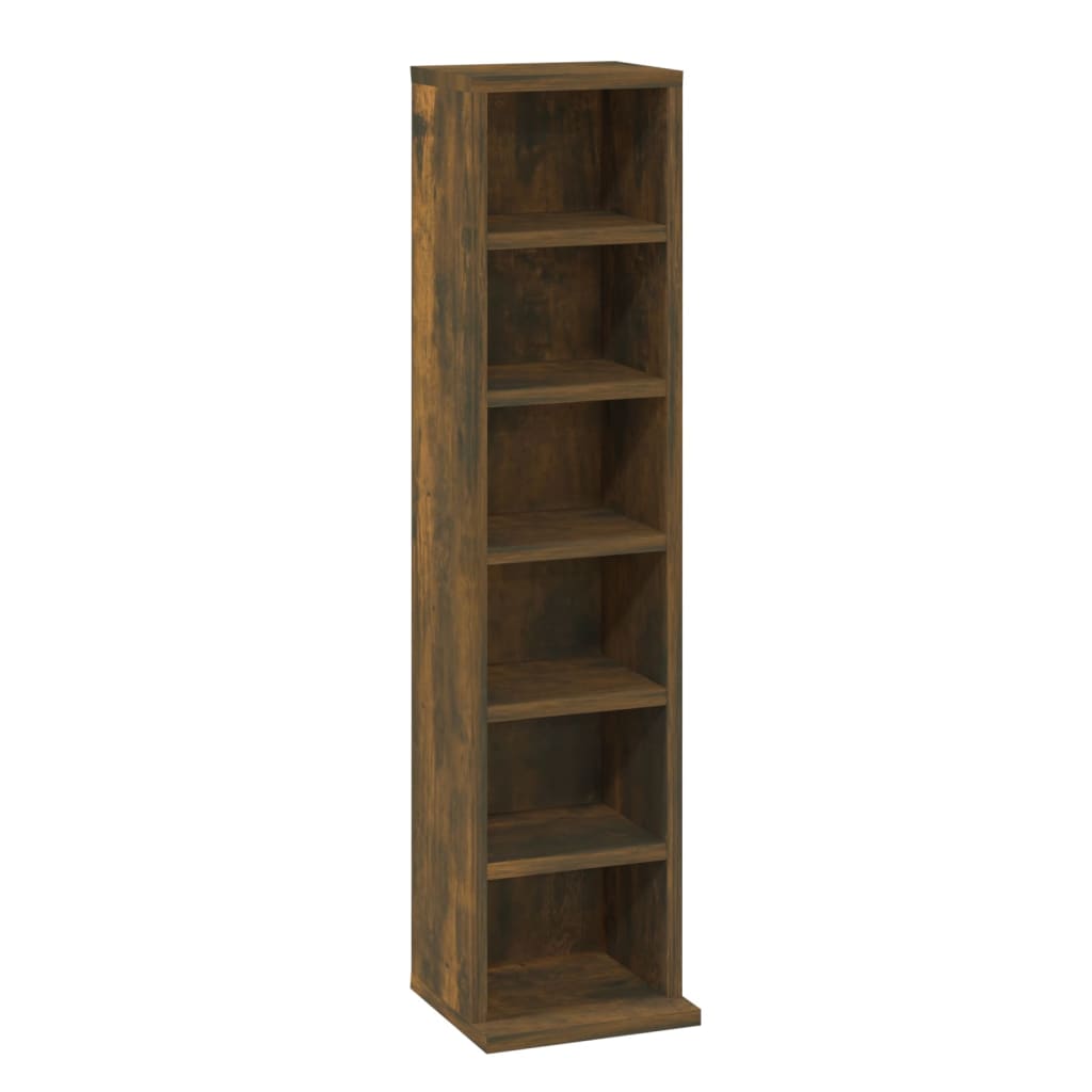 Cd-kast 21x20x88 cm bewerkt hout bruin eikenkleur