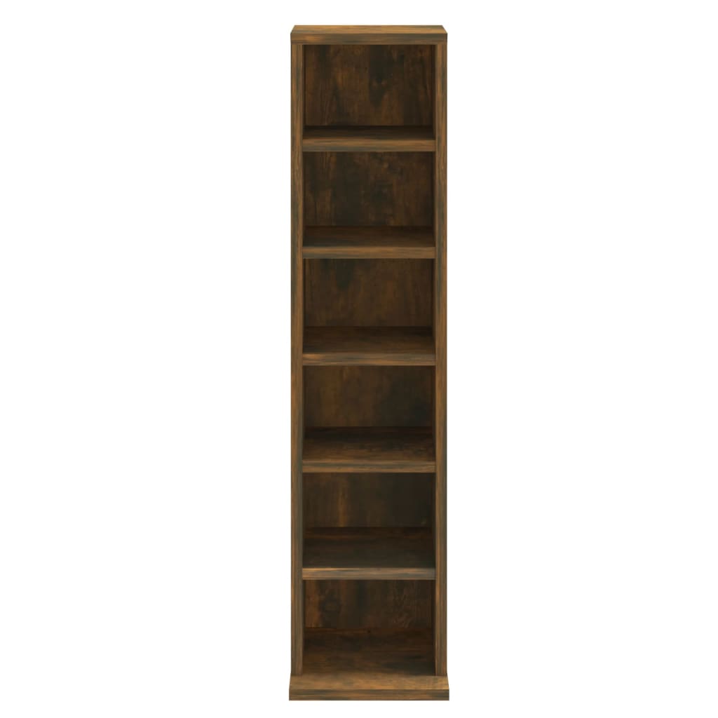 Cd-kast 21x20x88 cm bewerkt hout bruin eikenkleur