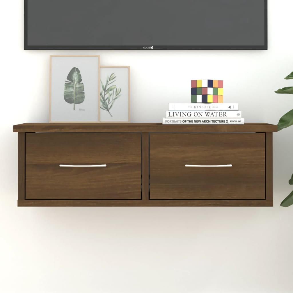 Tv-wandmeubel 60x26x18,5 cm bewerkt hout grijs sonoma eiken