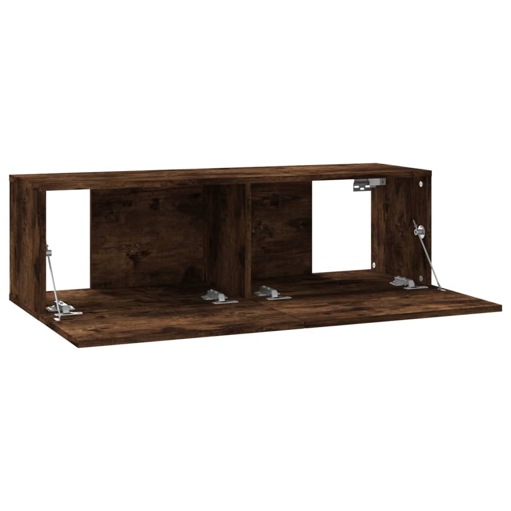 Tv-wandmeubel 120x30x30 cm bewerkt hout bruin eikenkleur