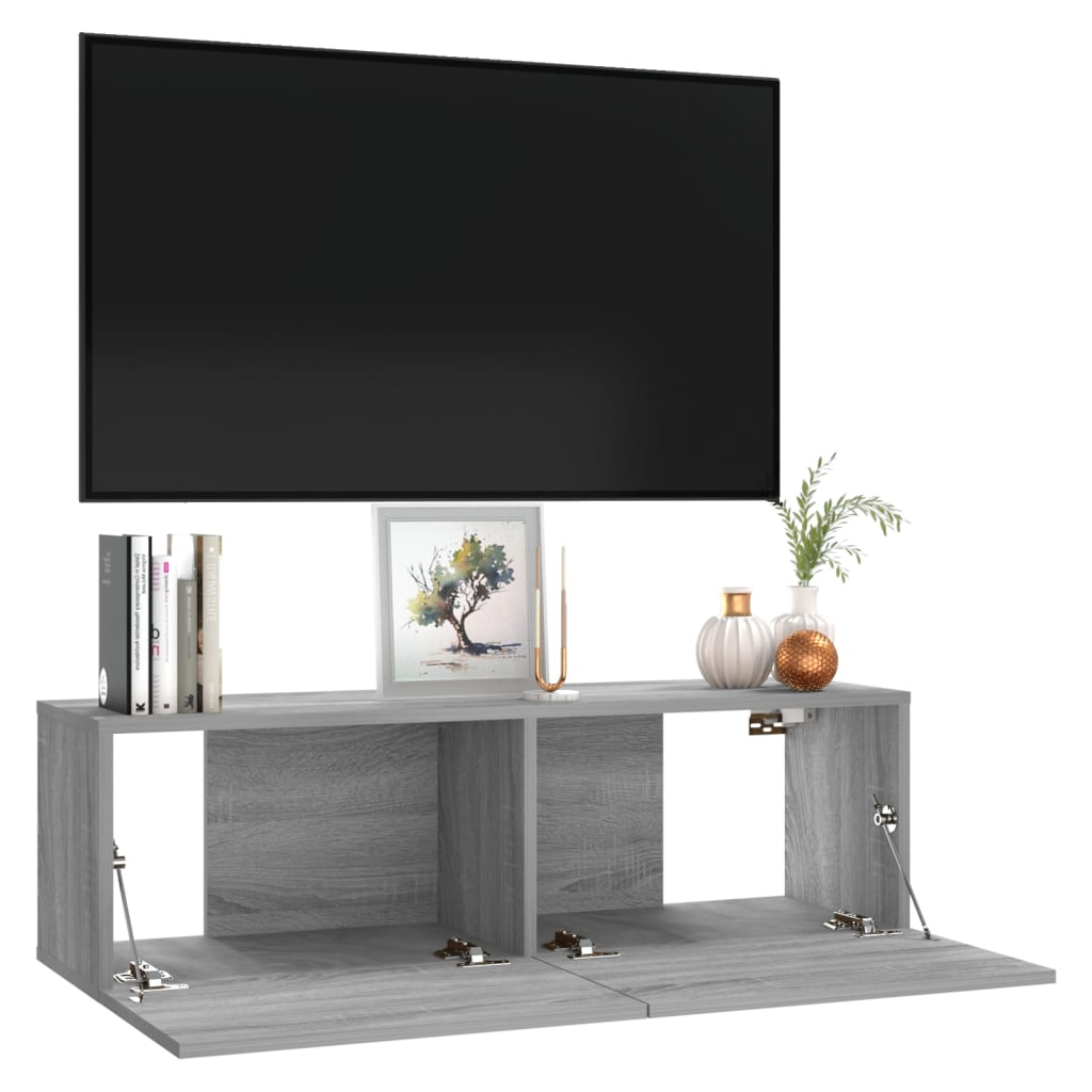 Tv-meubel 100x30x30 cm bewerkt hout