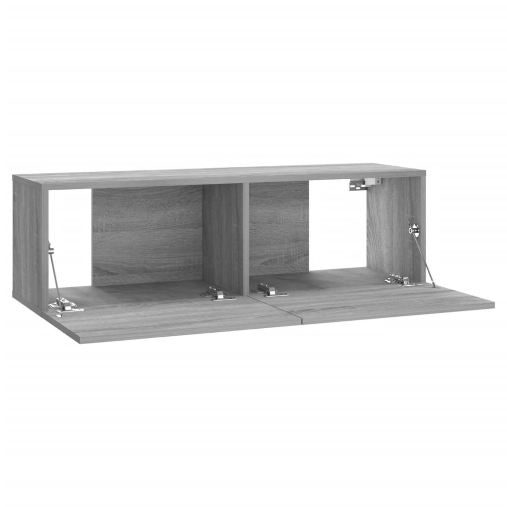 Tv-wandmeubel 120x30x30 cm bewerkt hout bruin eikenkleur