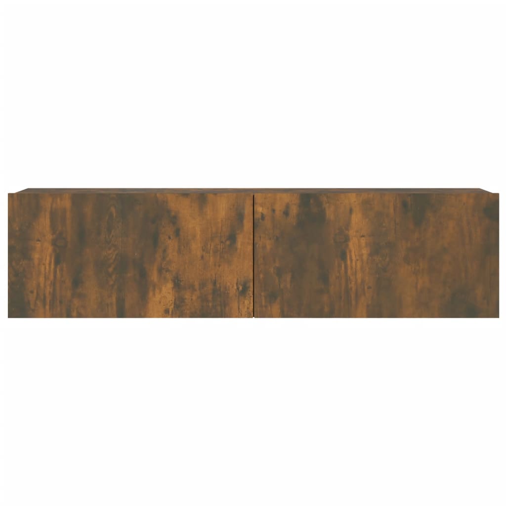 Tv-wandmeubel 120x30x30 cm bewerkt hout bruin eikenkleur