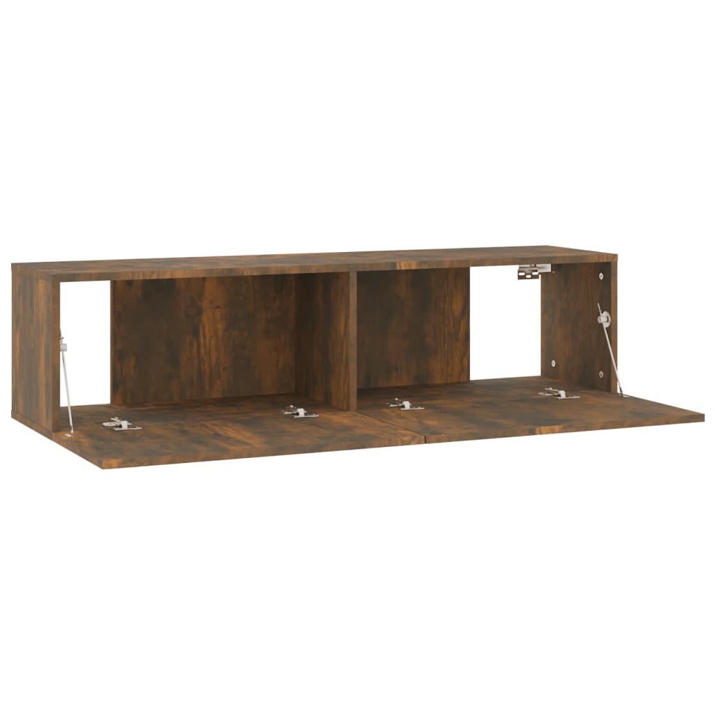 Tv-wandmeubel 120x30x30 cm bewerkt hout bruin eikenkleur