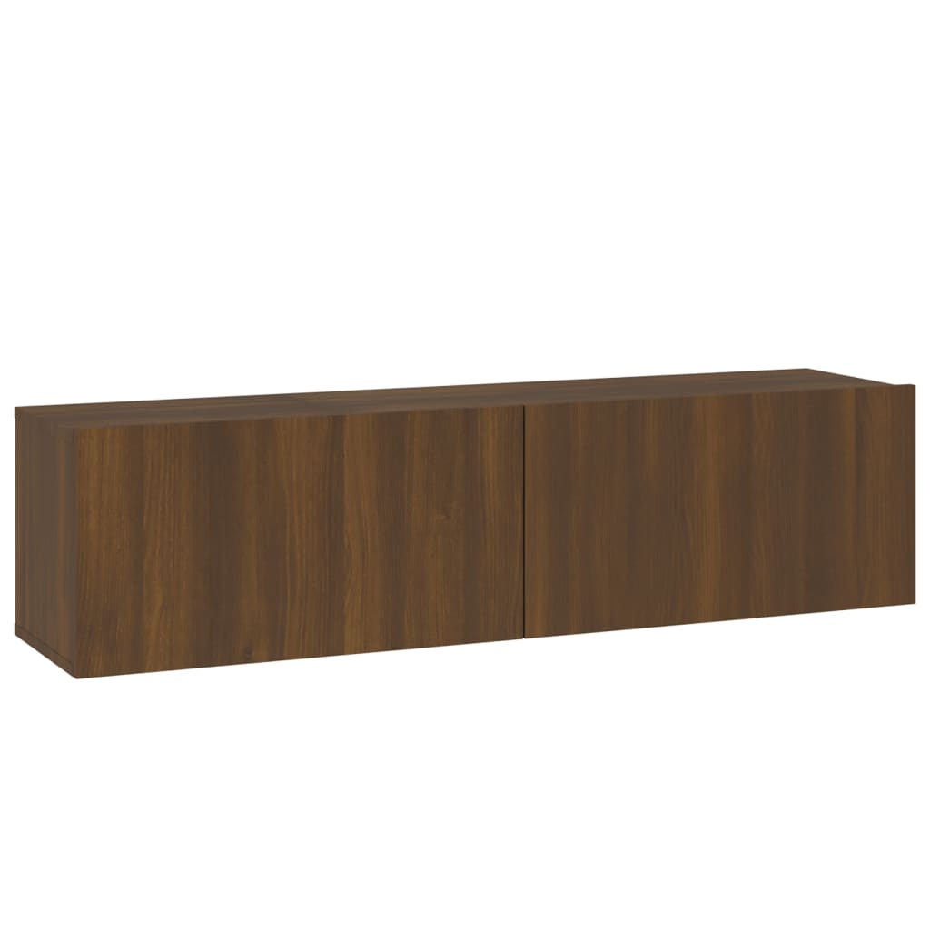 Tv-wandmeubel 120x30x30 cm bewerkt hout bruin eikenkleur