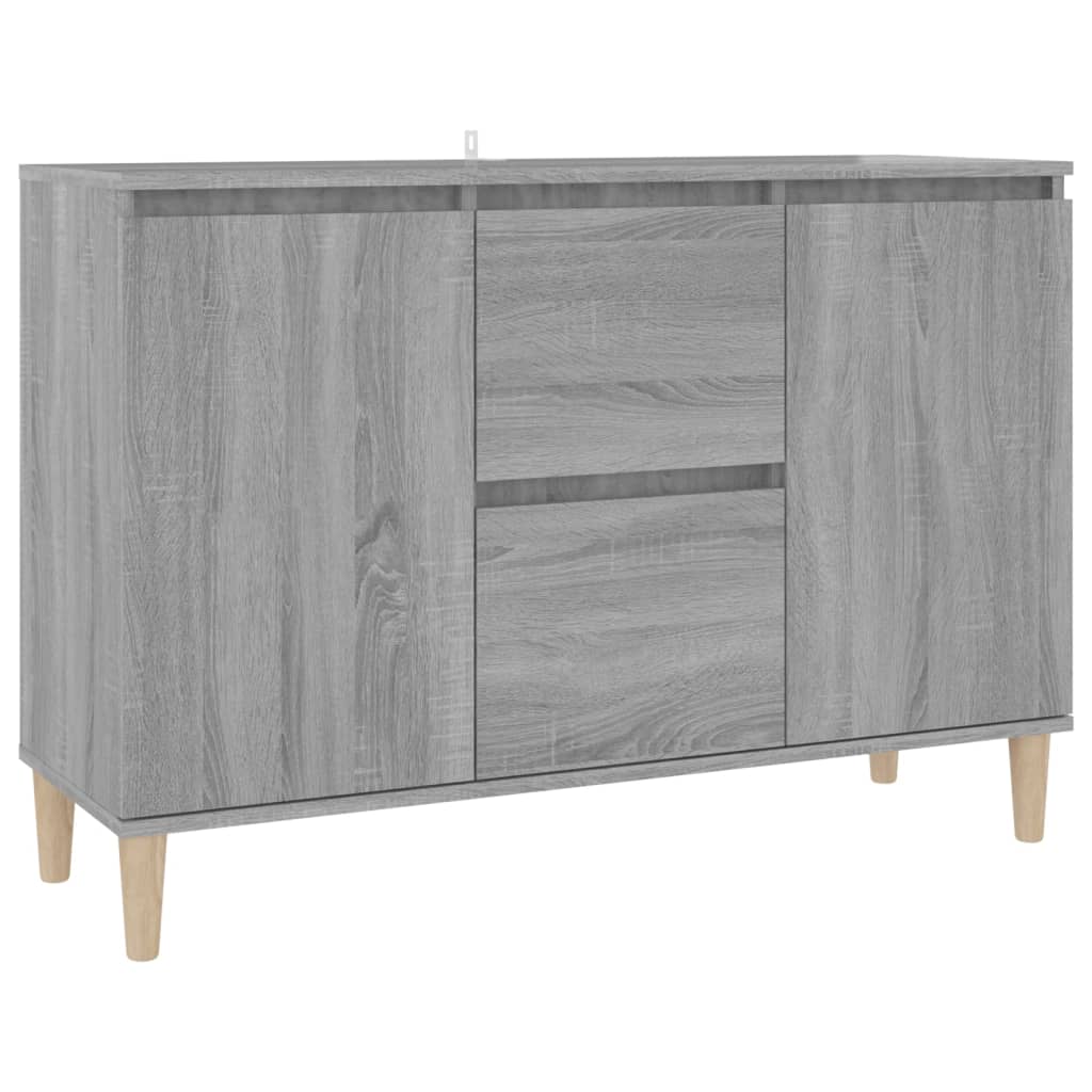 Dressoir 101x35x70 cm bewerkt hout eikenkleurig