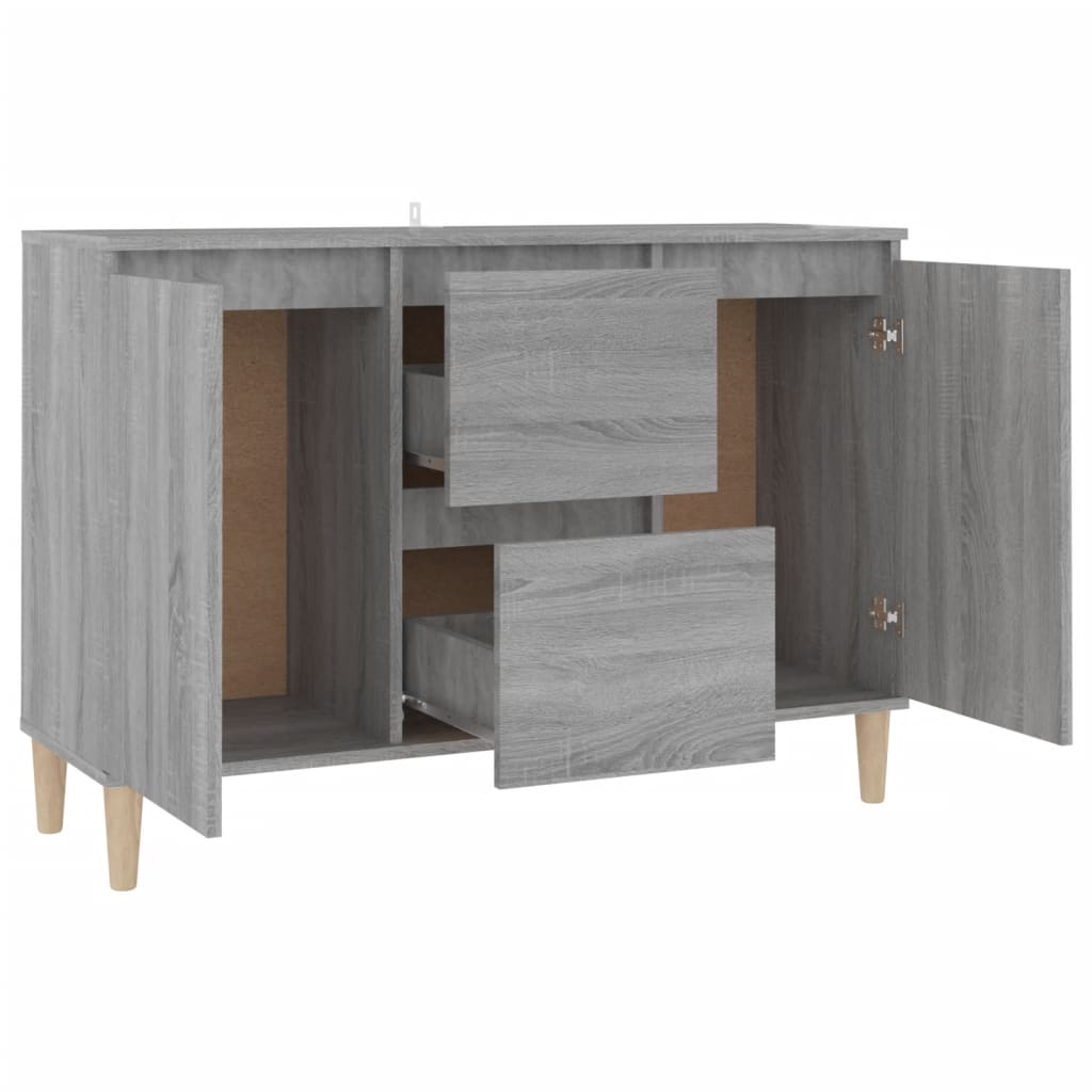 Dressoir 101x35x70 cm bewerkt hout eikenkleurig