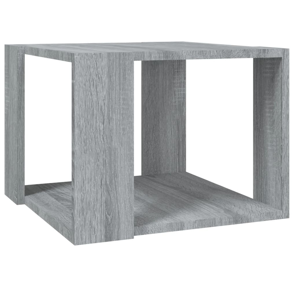 Salontafel 40x40x30 cm bewerkt hout eikenkleurig