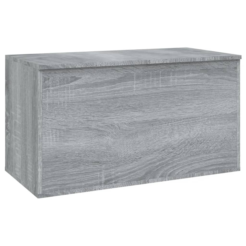 Opbergkist 84x42x46 cm bewerkt hout eikenkleurig