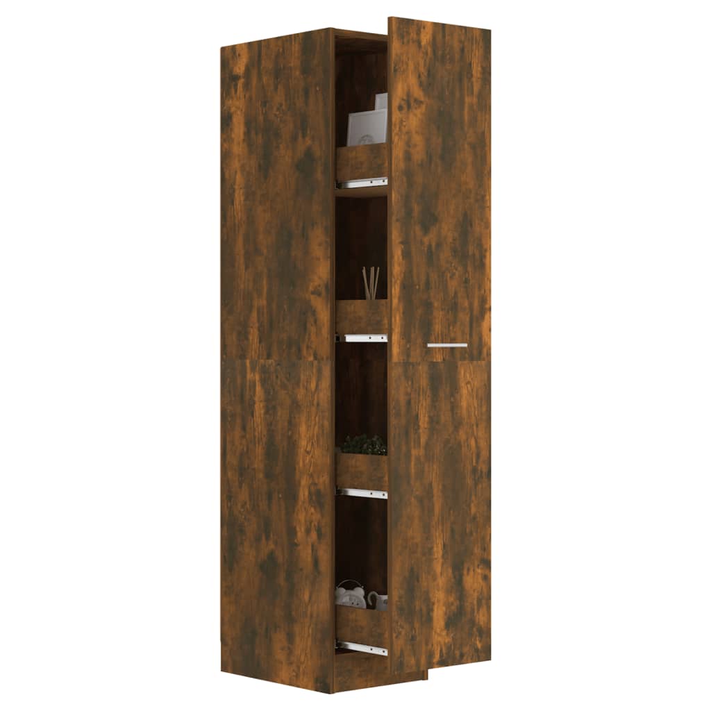 Apothekerskast 30x42,5x150 cm bewerkt hout